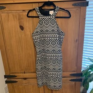 Parker Aztec Print Racerback Mini Bodycon Dress
